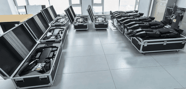 K-Bot production units packed in shipping cases